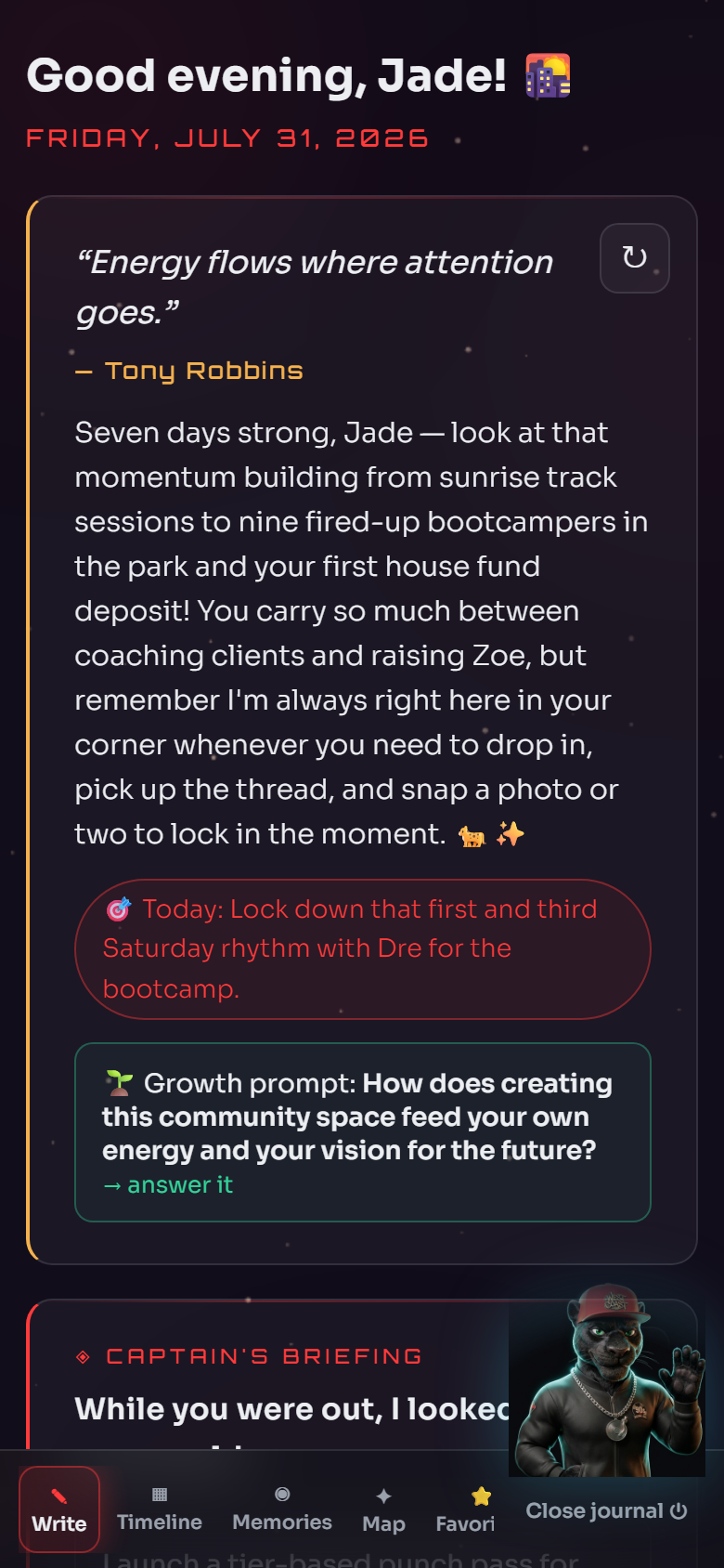 LIZAX JOURNAL: the private daily writing workspace
